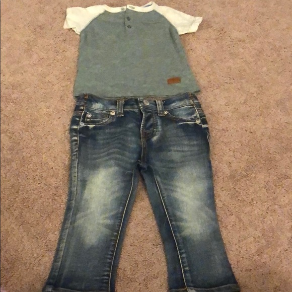 7 For All Mankind Other - 7 for all mankind 12 month 12M outfit jeans tee